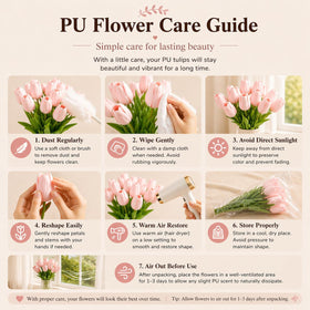 Mandy's water-resistant tulips stay clean and easy to refresh