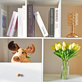 Wedding backdrop accents using Mandy's yellow tulips for fresh charm