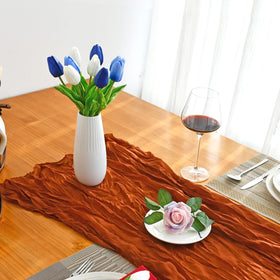 Vase-ready arrangement of Mandy's tulips for a lush dining display