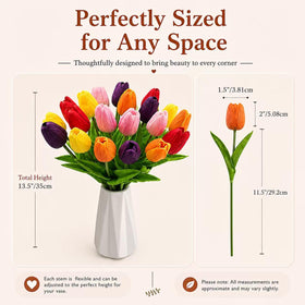 Mandy's Tulips color palette showing natural gradients for versatile decor.