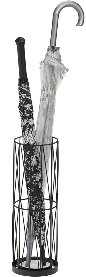 Side view of Mango Steam Pluvian Umbrella Holder with modern wire frame