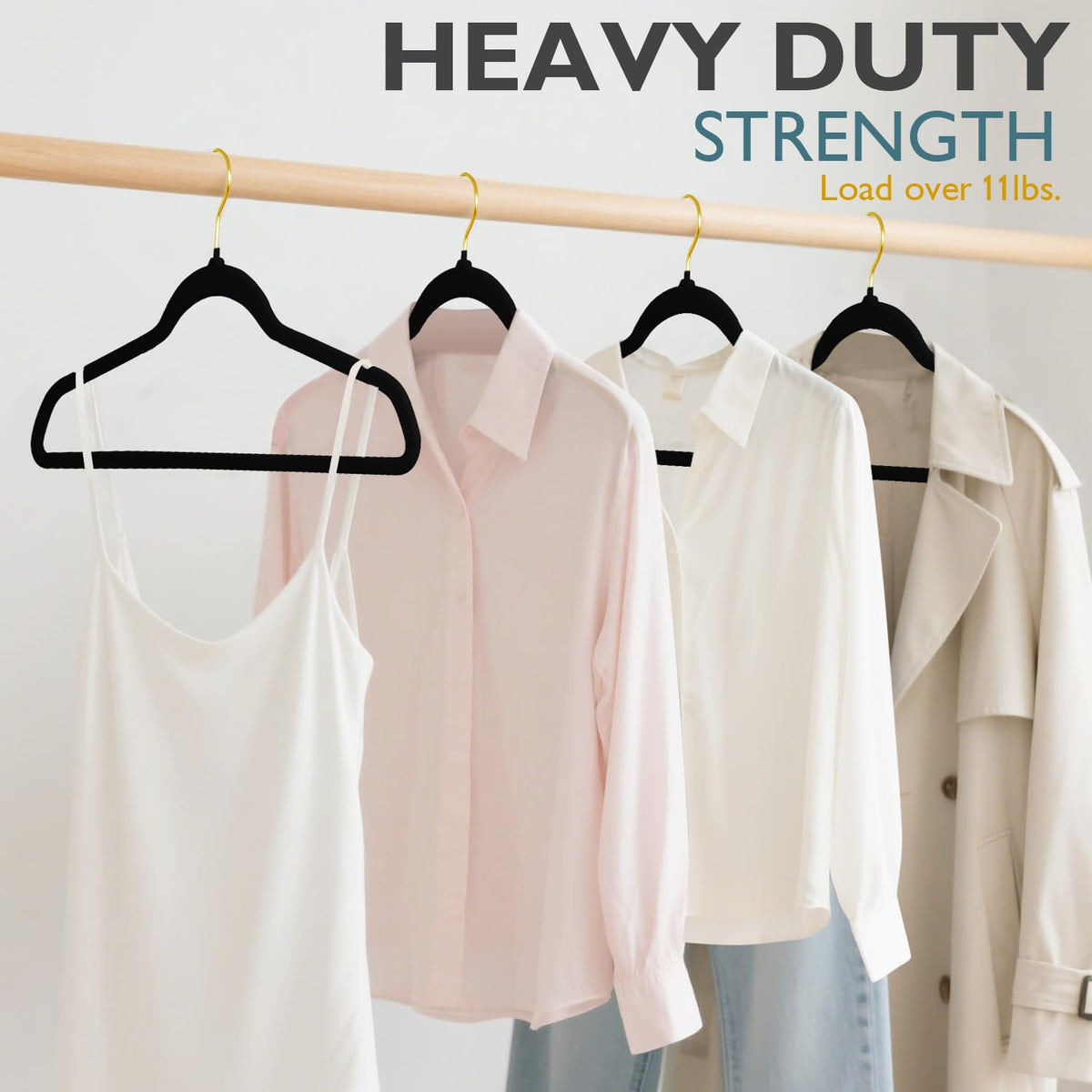 ManGotree velvet coat hangers non-slip surface keeps clothes in place