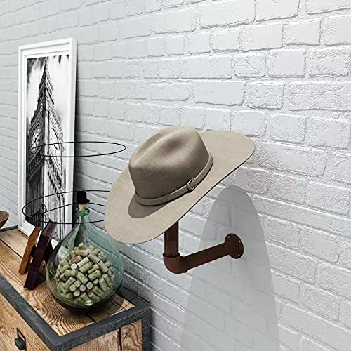 MANNIFEN Cowboy Hat Rack wall mount showing two-pack arrangement for hats and headwear