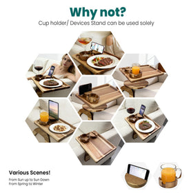 Manspdier non-slip pads keep the tray steady on smooth surfaces.