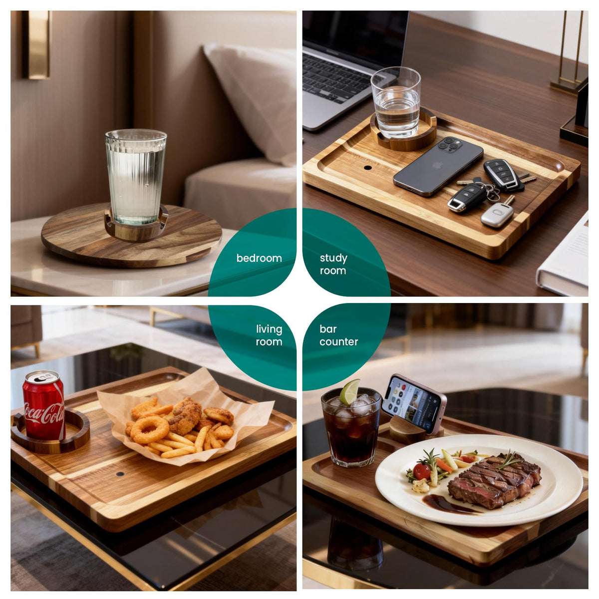 Manspdier TV dinner tray provides convenient couch-side dining.