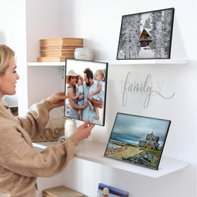 Mantello Essentials table display with snap-in stand for desks or shelves.