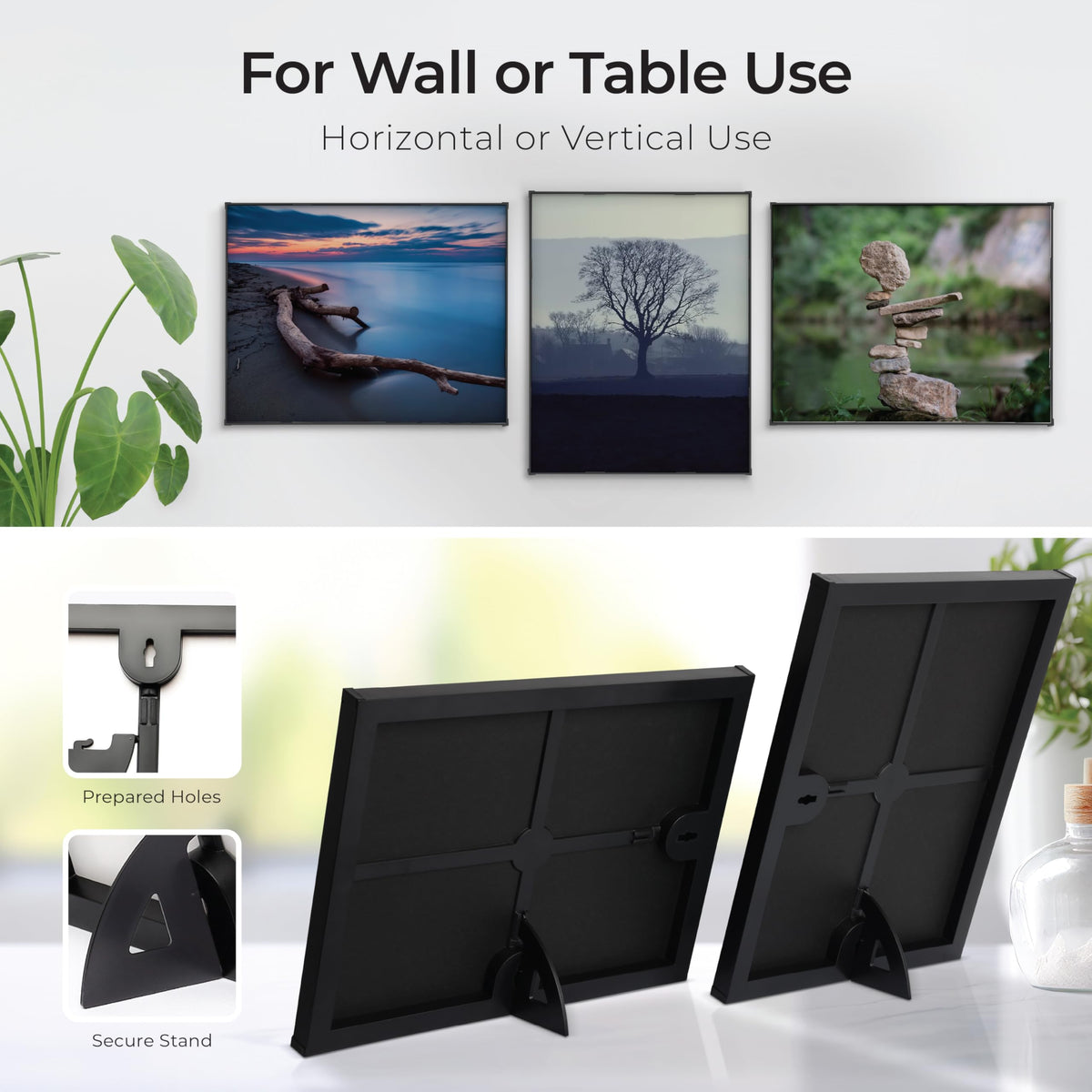 Mantello Essentials wall-hanging option with back holes for secure mounting.