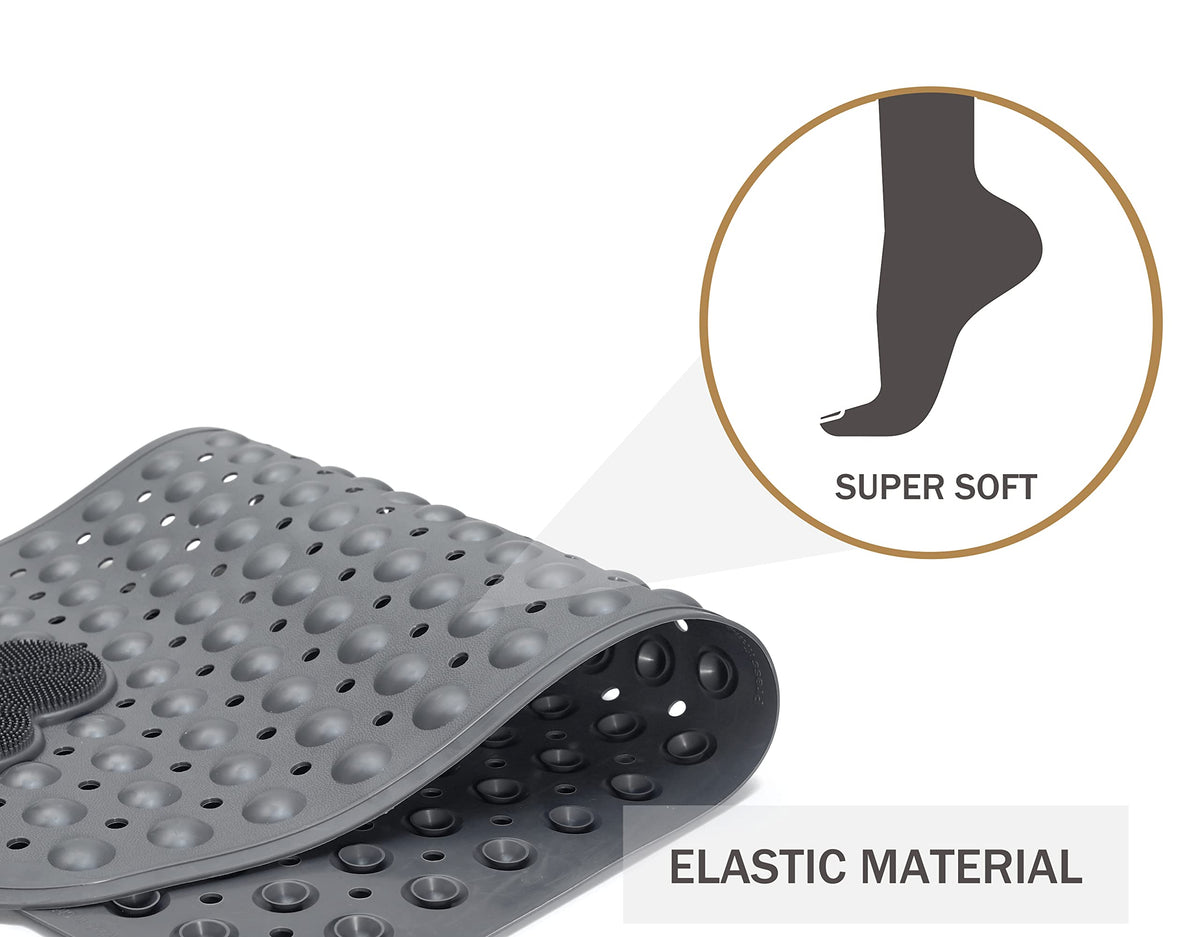 Mantto gray bath mat complements modern bathrooms and large tubs