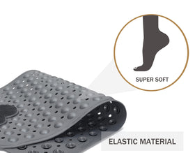 Mantto gray bath mat complements modern bathrooms and large tubs