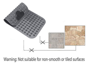 Mantto 28x16 inch bath mat provides roomy tub coverage