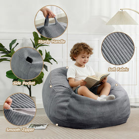 Manyday bean bag chair removable cover simplifies cleaning and maintenance.