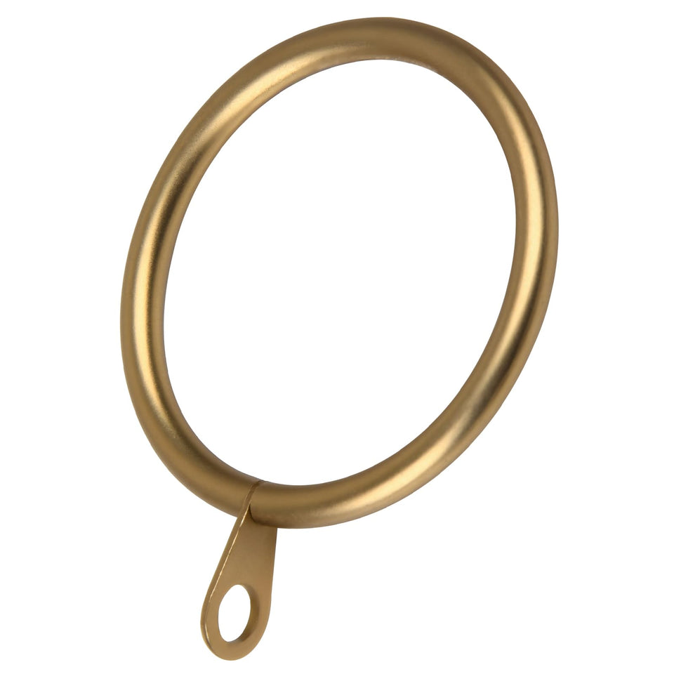 Manysky curtain rings with flat eyelets in warm gold for pinch-pleat drapes.