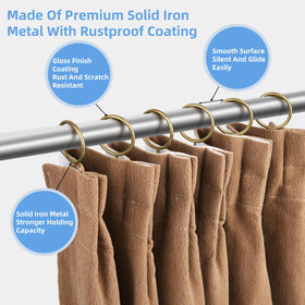 Manysky rings glide smoothly on standard rods for easy operation.