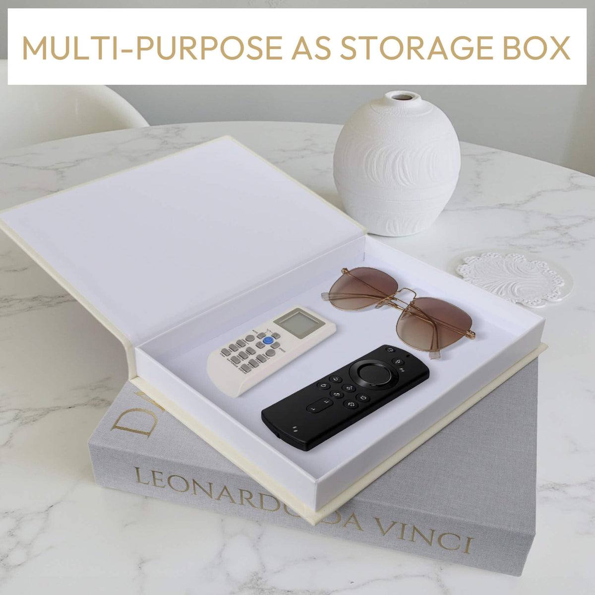 MAOBUYOU storage solution for remotes photos keepsakes on display