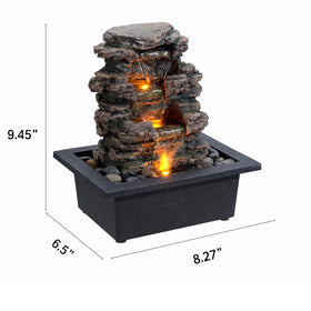 MAOCHI tabletop fountain with an automatic pump offers quiet, reliable operation.