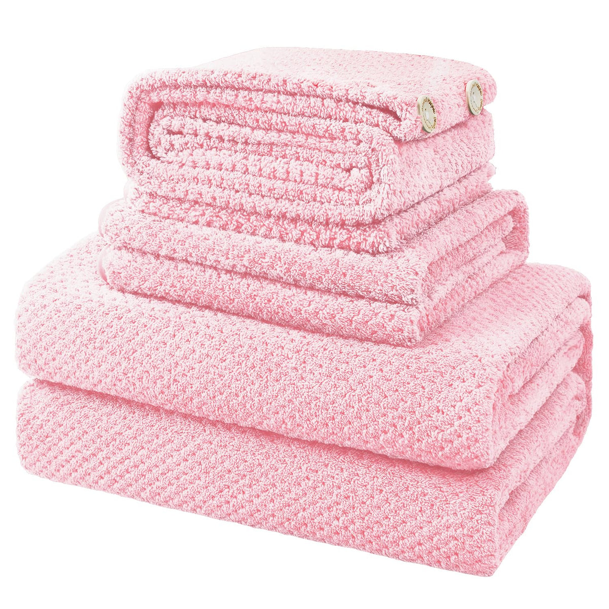 MaopaoBeauty pink 35x70 bath towel oversize for full-body wrap and quick drying