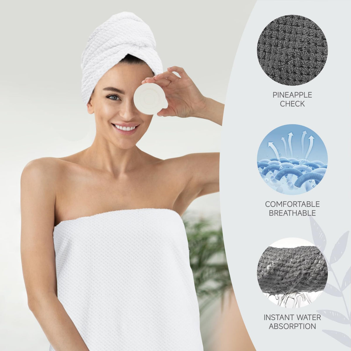 MaopaoBeauty pink hair towel 10x27 fast-drying wrap