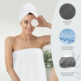 MaopaoBeauty pink hair towel 10x27 fast-drying wrap