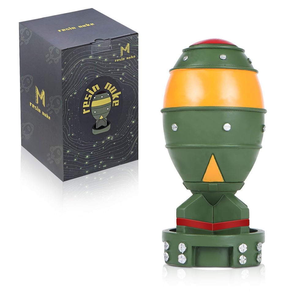 maozyiltle Mini Nuke green front view for Fallout-inspired desk display