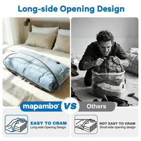 Mapambo long-side opening simplifies clothing loading
