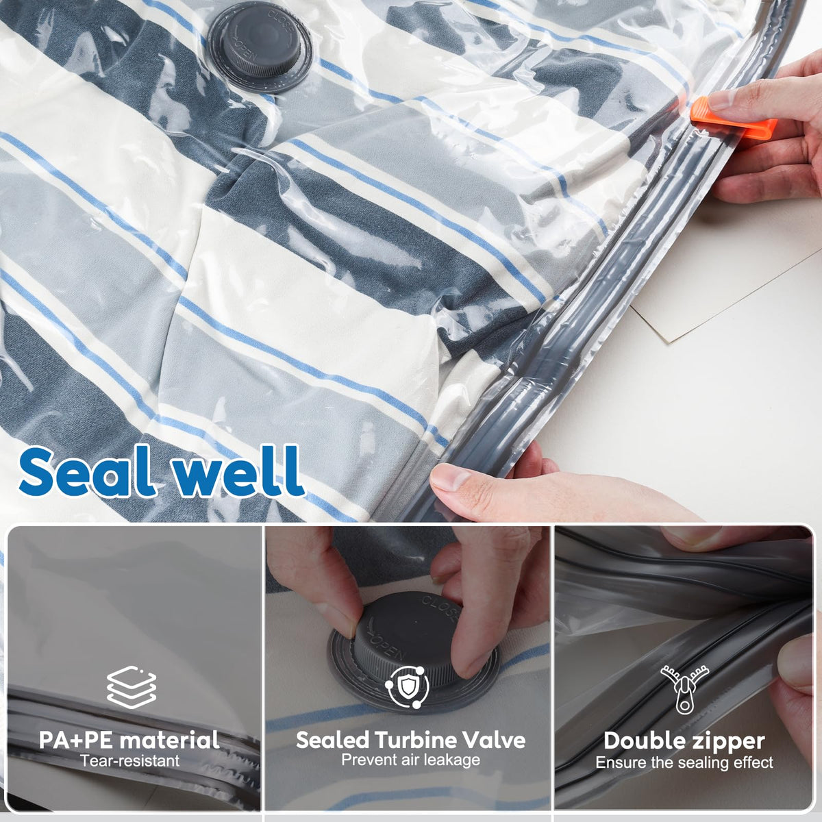 Mapambo PA+PE material with triple-sealed valve prevents leaks