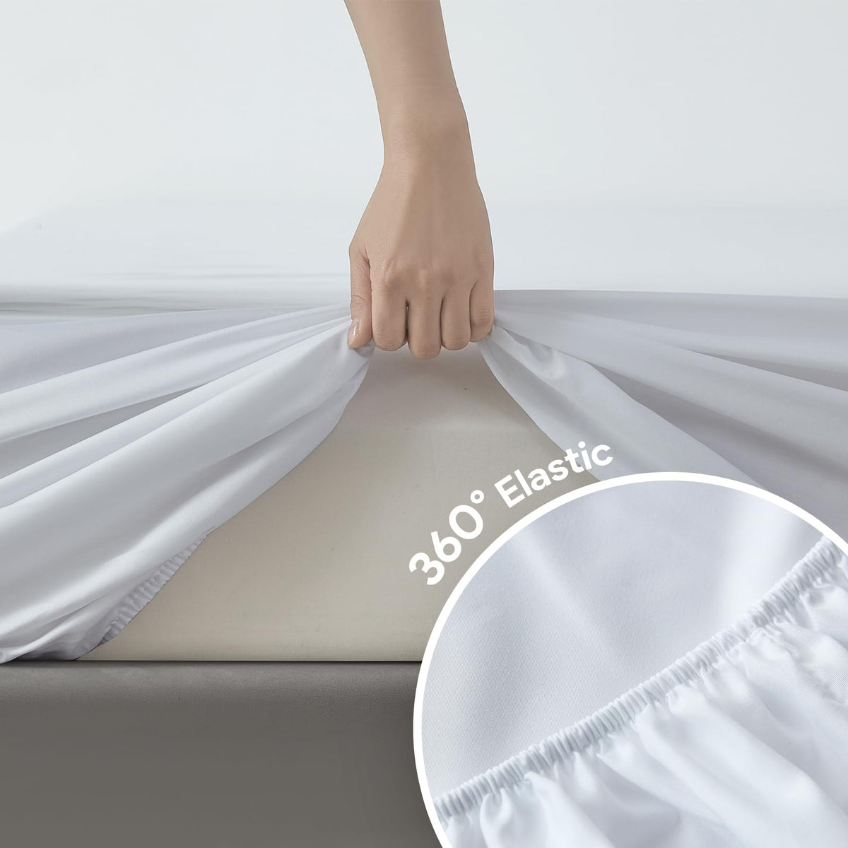 Maple&Stone soft-brushed-microfiber fabric for a comfortable, breathable sleep surface.