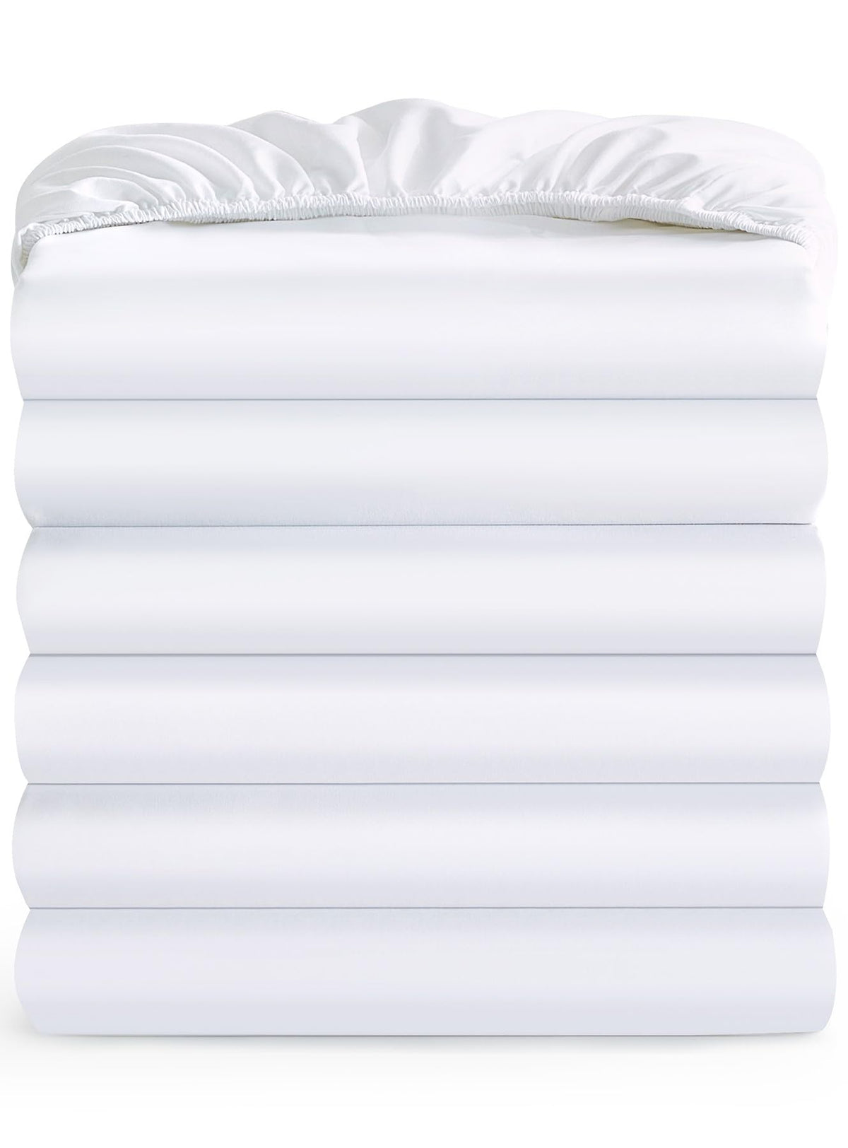 Maple&Stone twin fitted sheet bulk pack 6 with deep-pocket for a secure bed fit.