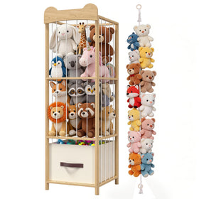 MapleGrace stuffed animal storage vertical design keeps plush toys neatly organized for easy access.