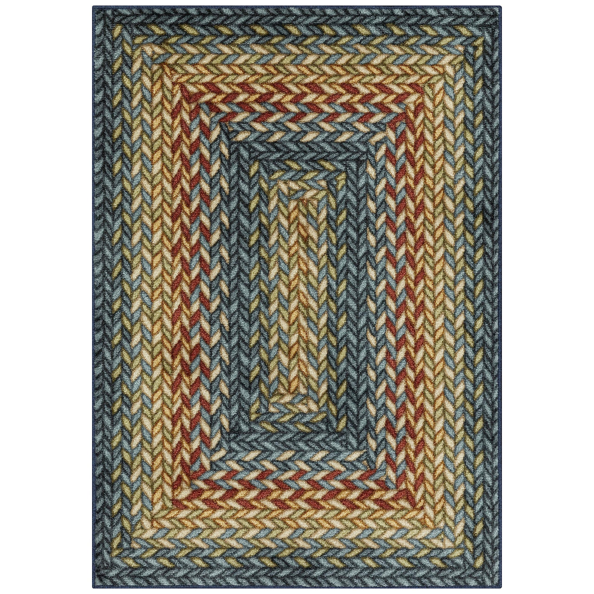 Maples Rugs Marion braided-print design adds texture to entryways.