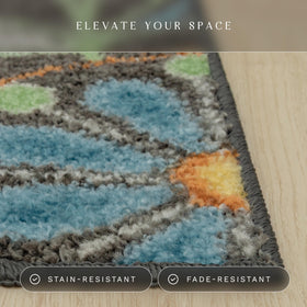 Maples Rugs Reggie floral rug kitchen scene complements busy, color-loving households