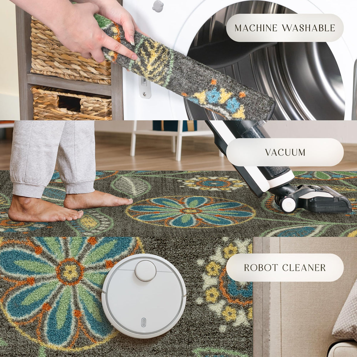 Maples Rugs Reggie floral rug made in USA highlights trusted craftsmanship