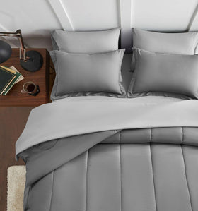 Maple&Stone fitted sheet 54x75 with secure elastic edge in grey.