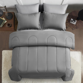 Maple&Stone flat sheet 81x96 in grey coordinating with the set.