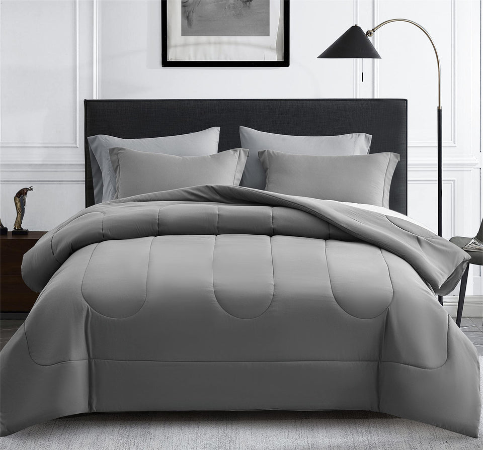 Maplestone queen comforter close-up with plush down-alternative fill for all-season warmth