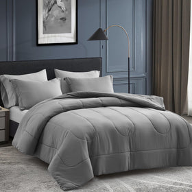 Maplestone microfiber sheets in dark and light grey with soft texture