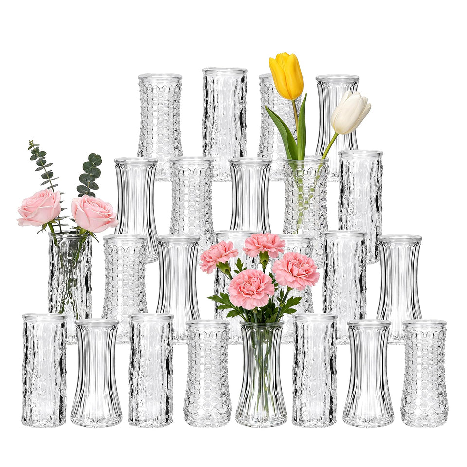 Mapoxy modern square-textured waisted vase for chic wedding centerpieces