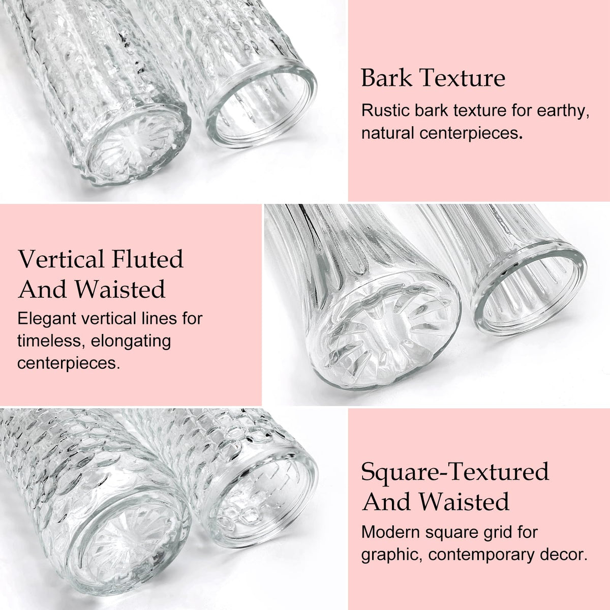 Mapoxy bulk wedding vases set for cohesive centerpiece displays