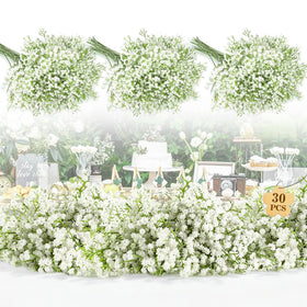 MAQIHAN Baby Breath white artificial flowers for elegant wedding centerpieces