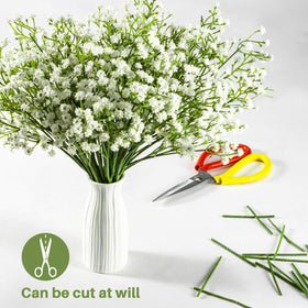 MAQIHAN white baby breath flowers with realistic texture for home decor