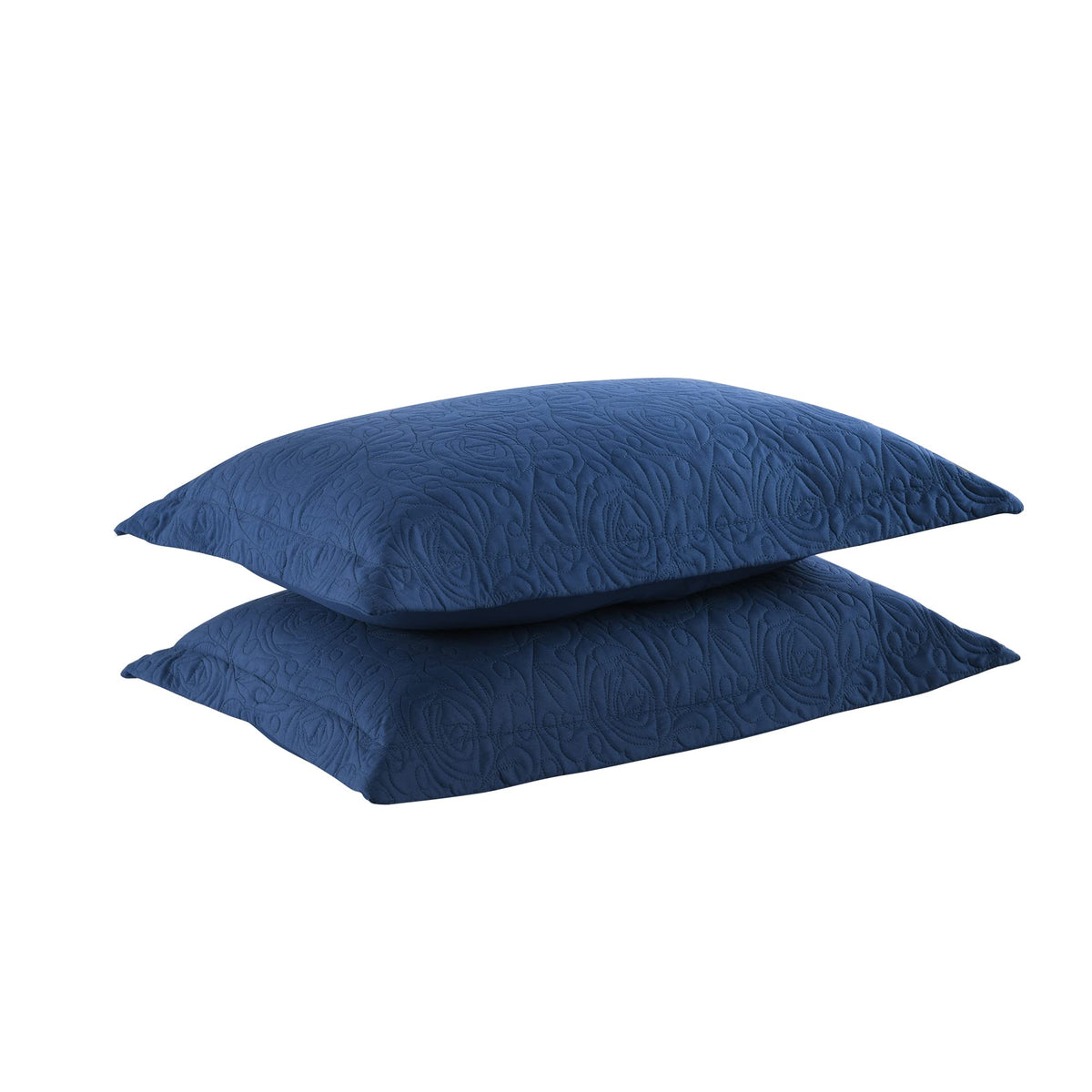 MarCielo standard size navy pillow sham with durable embroidery.