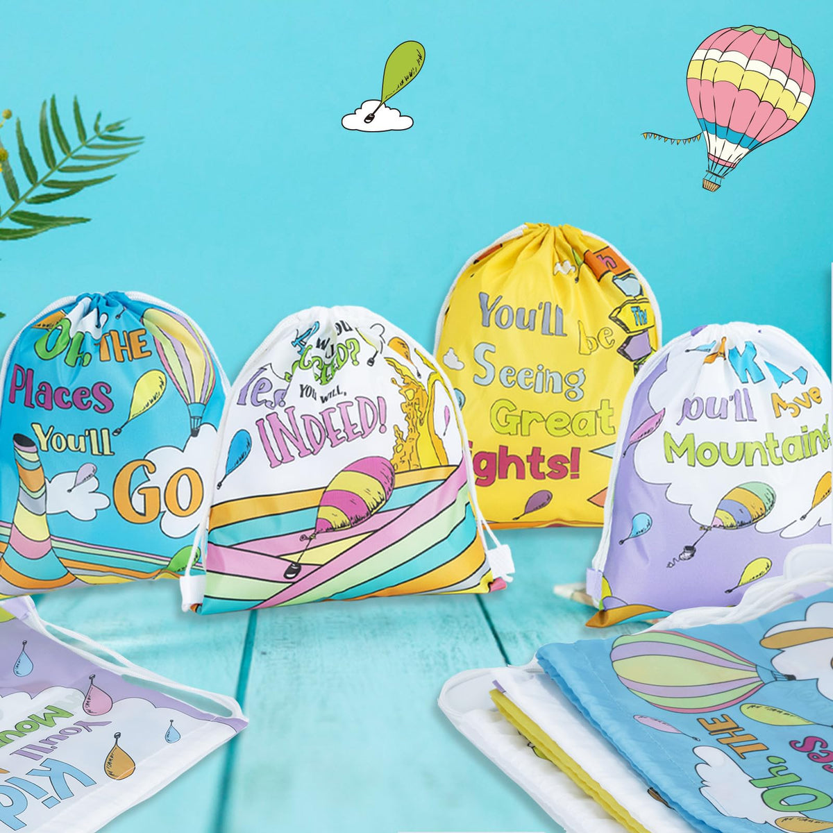 Marhpveua Oh The Places You'll Go backpack aesthetic for event favors and classroom activities
