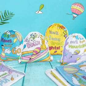 Marhpveua Oh The Places You'll Go backpack aesthetic for event favors and classroom activities