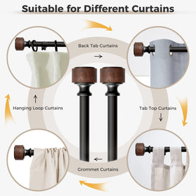 MARHSIPE 1-inch diameter curtain rod offers strong daily use.