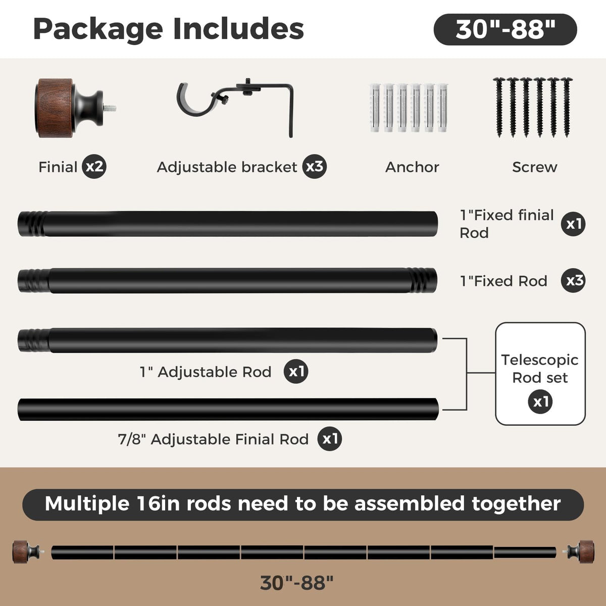 MARHSIPE included hardware pack simplifies mounting and setup.