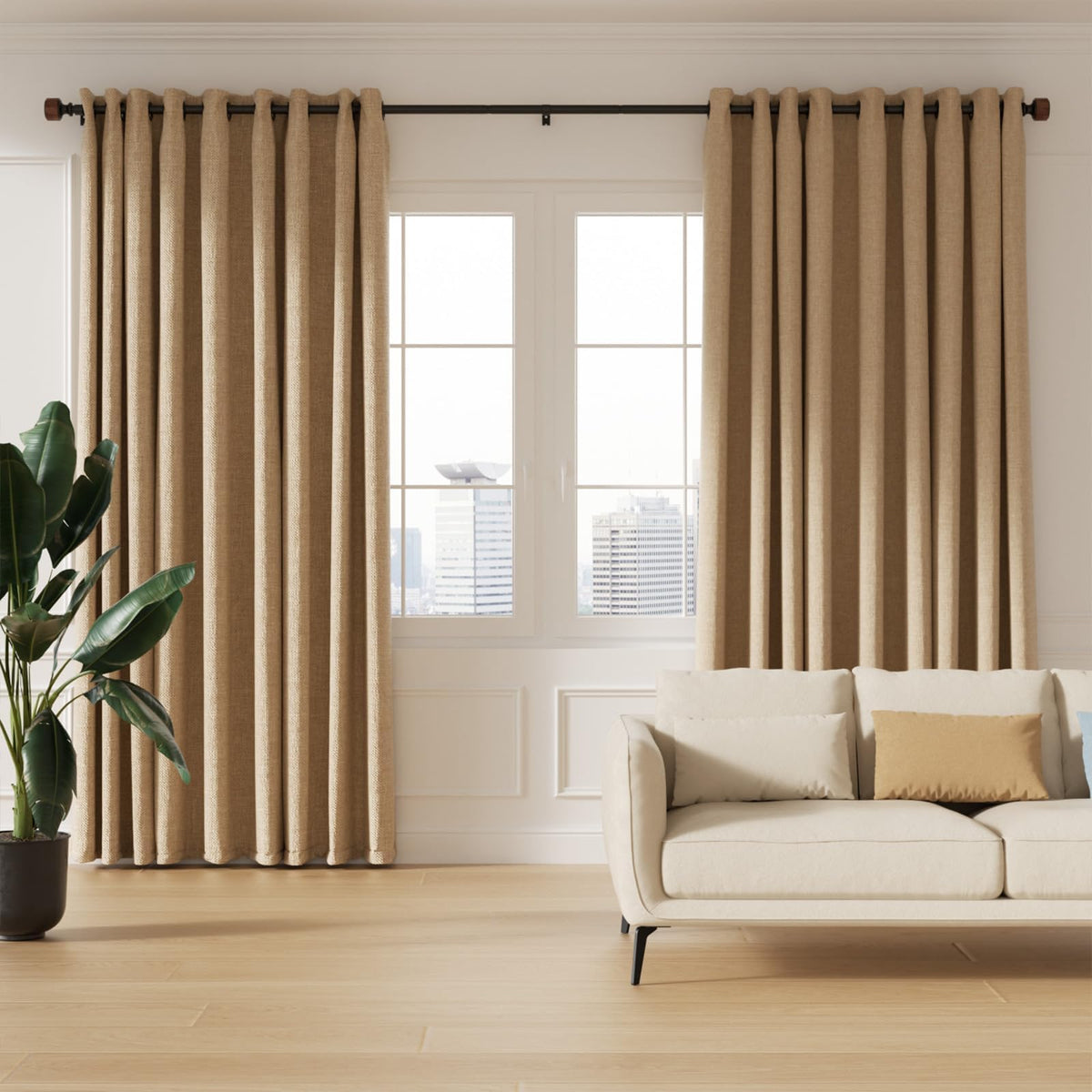 MARHSIPE indoor/outdoor curtain rod suits varied spaces and environments.