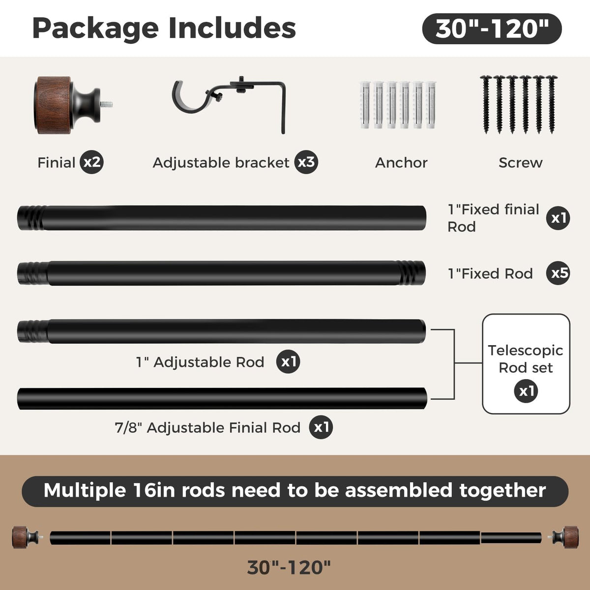 MARHSIPE installation hardware included for quick setup.