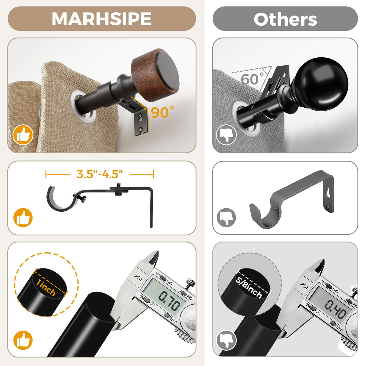 MARHSIPE telescoping rod sections let you tailor length with ease