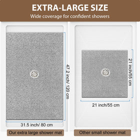 MARIBUR loofah-texture shower mat providing soft cushioning
