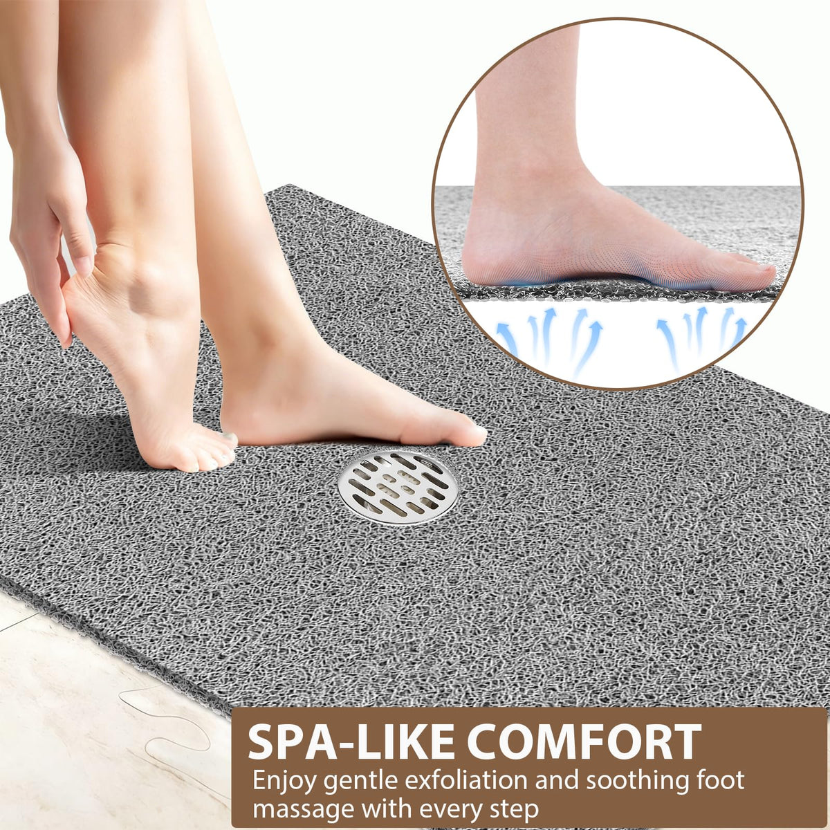 MARIBUR quick-drying shower mat ready for fast reuse