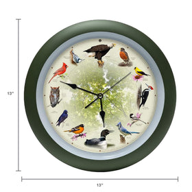 Mark Feldstein clock face with hourly bird songs delivers an authentic, nature-inspired soundscape.
